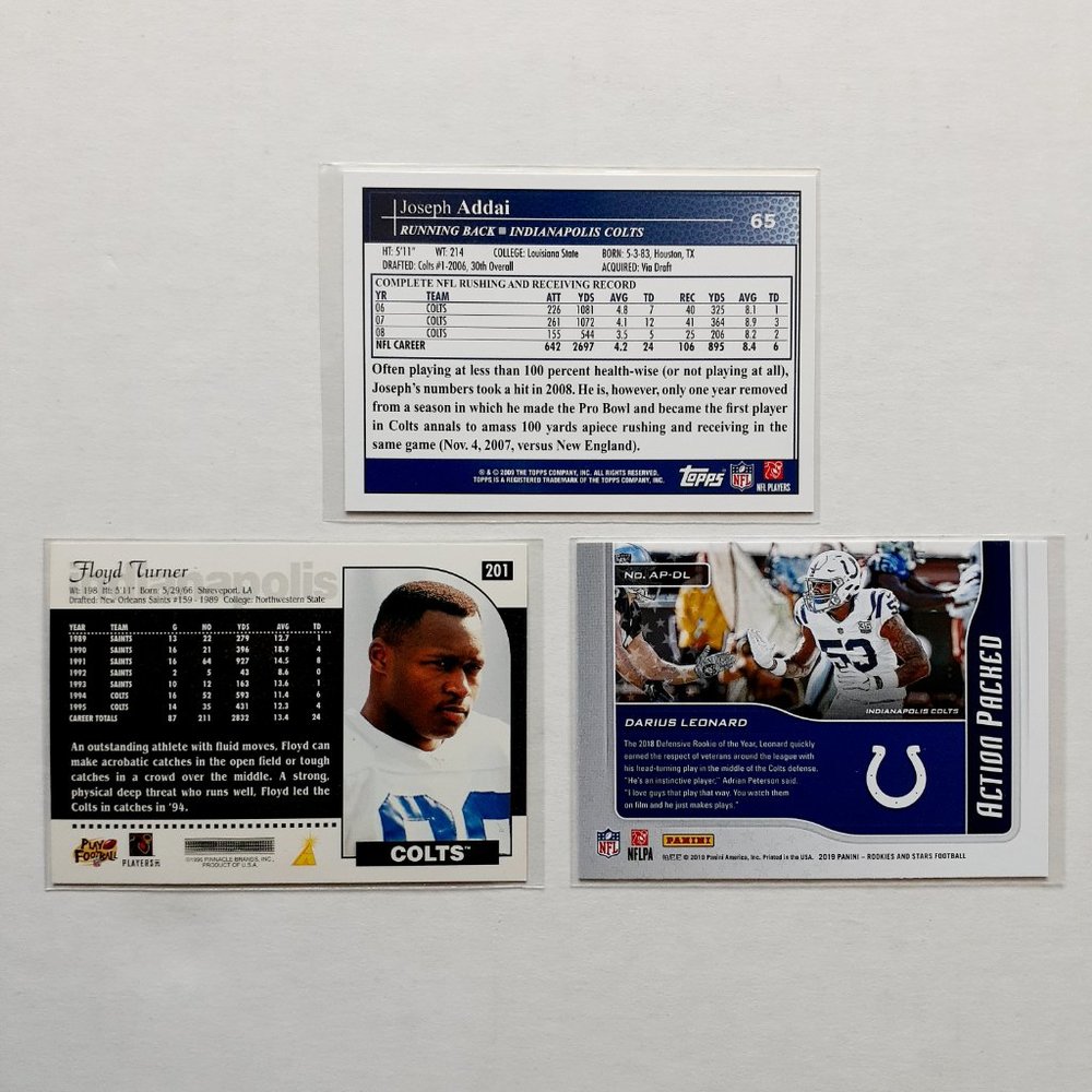 Indianapolis Colts 9 Card Lot [FBL14_1] - Picture 8 of 8